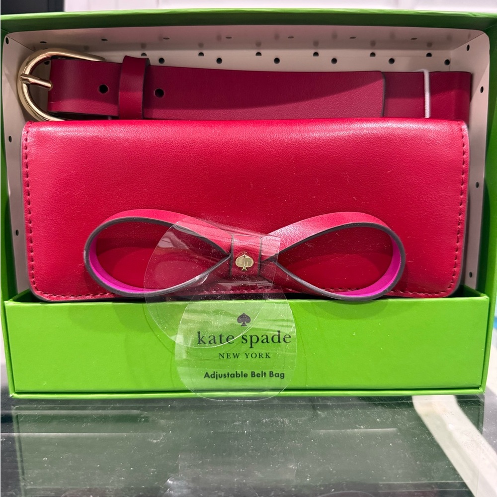 Kate Spade Pink Belt Bag with Gold Buckle